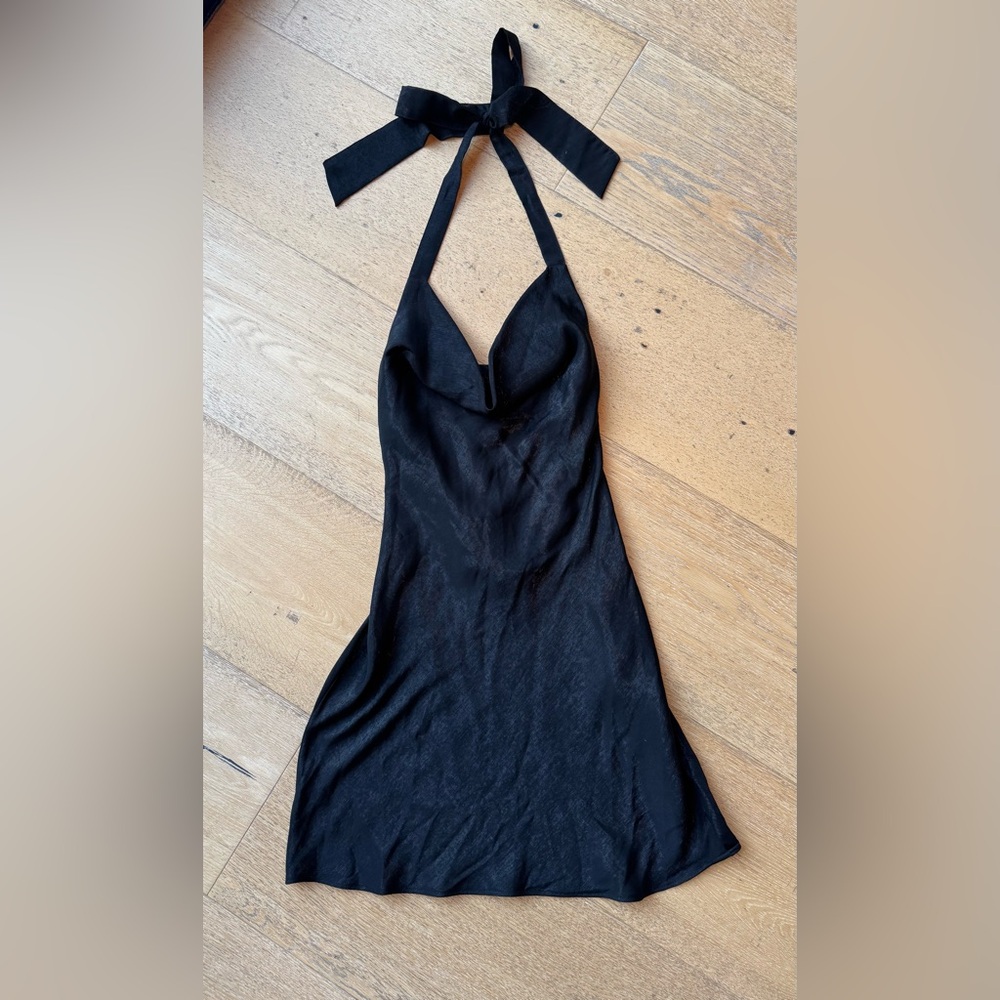 Zara Black Halter Mini Dress